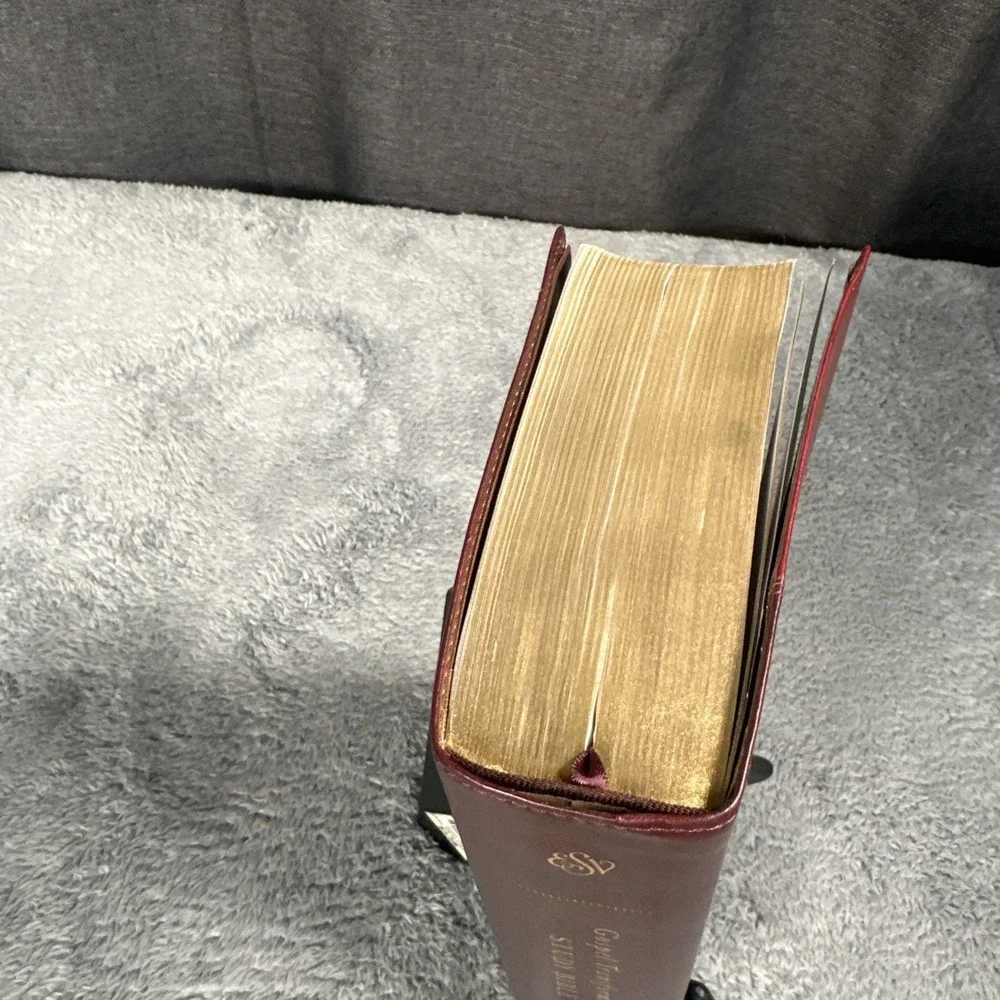 ESV Gospel Transformation Study Bible Red Leather Crossway 2018 Book Very Good